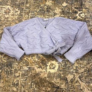 Lilac Cable Knit Shrug sz M